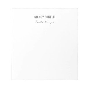 Bloco De Notas Profissional elegante moderno minimalista adicione