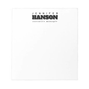 Bloco De Notas Profissional elegante moderno minimalista simples