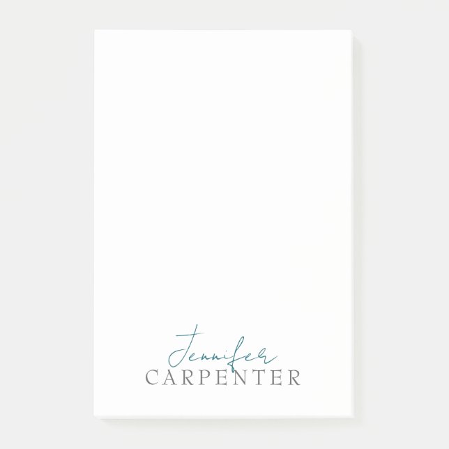 Bloco De Notas Profissional elegante moderno minimalista simples (Frente)