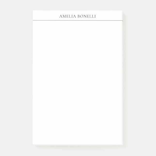 Bloco De Notas Profissional minimalista clássico (Frente)