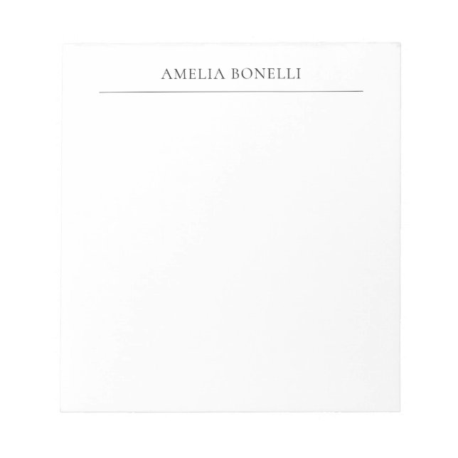 Bloco De Notas Profissional Minimalista Clássico (Frente)