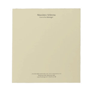 Bloco De Notas Profissional Minimalista Moderno Plano Areia Paste