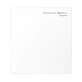 Bloco De Notas Profissional Minimalista Moderno Simples