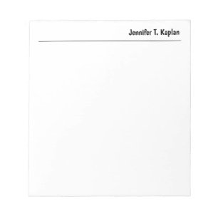 Bloco De Notas Profissional Minimalista Moderno Simples Personali