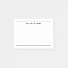 Bloco De Notas Profissional na escrivaninha da Fronteira Quadrada