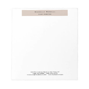 Bloco De Notas Profissional Simples Moderno Minimalista