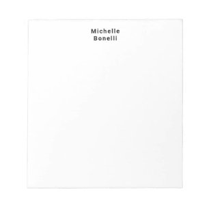 Bloco De Notas Profissional Simples Moderno Minimalista Branco