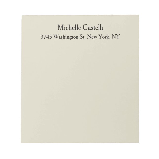 Bloco De Notas Profissional Único Clássico Simples (Frente)