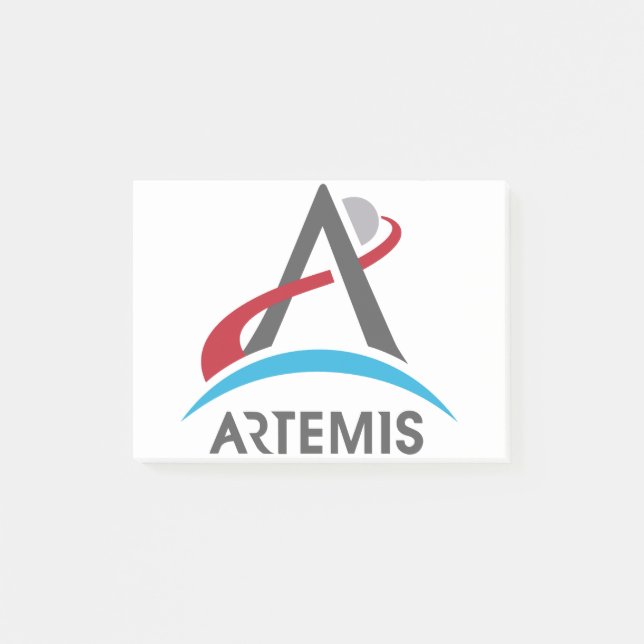 Bloco De Notas Programa NASA Artemis Logotipo Mars 2024 Astronaut (Frente)