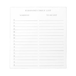 Bloco De Notas Programação Diária Mínima e Lista de Tarefas com N