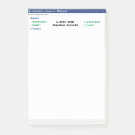Bloco De Notas Programador Notepad Coder Format Computer Scientis