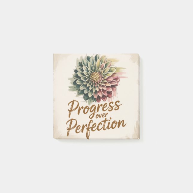 Bloco De Notas Progresso Acima da Perfeição (Frente)