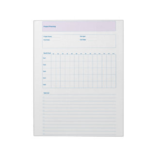 Bloco De Notas Project Planning Template, Printable Planner Sheet