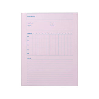 Bloco De Notas Project Planning Template, Printable Planner Sheet