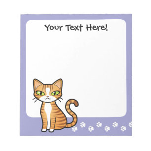 Bloco De Notas Projete seu próprio gato dos desenhos animados