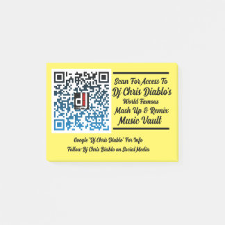 Bloco De Notas Promoção do Dj Chris Diablo Post its