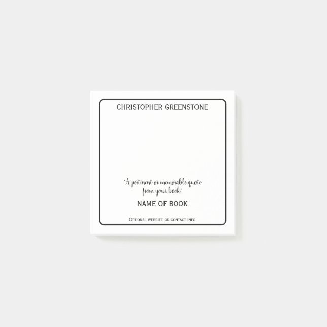 Bloco De Notas Promocional do Livro de Autores (Frente)