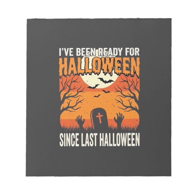 Bloco De Notas Pronto Para O Design De Cemitério De Halloween_1 (Frente)