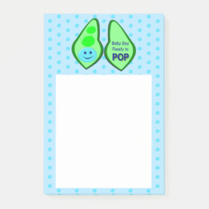 Bloco De Notas Pronto para Pop Baby Boy Blue Pea