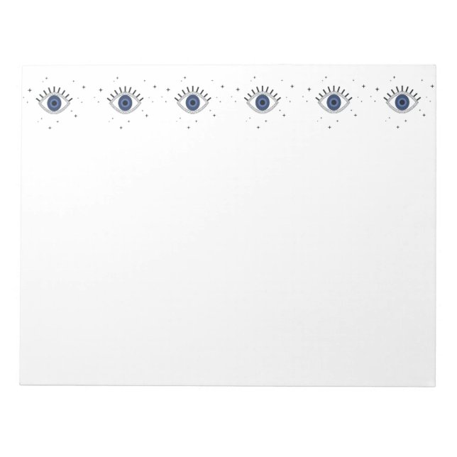 Bloco De Notas Proteção do olho-azul contra o olho-mau (Frente)