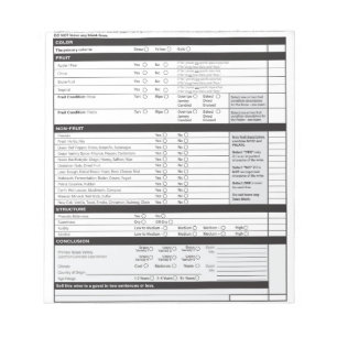 Bloco De Notas Provando Dedutor Sommelier Vazio de vinho branco