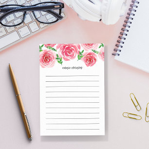 Bloco De Notas Proveniência Rosa Vinculado Personalizado