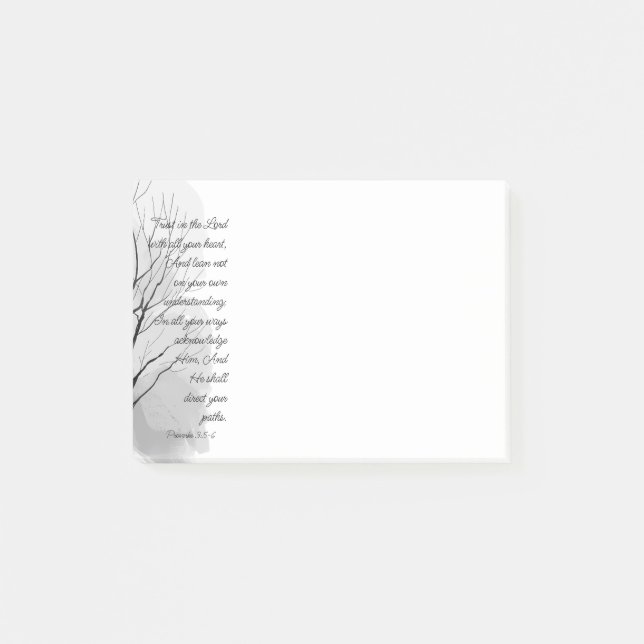 Bloco De Notas Proverbs 3:5-6 Trust in the Lord (Frente)