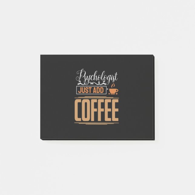 Bloco De Notas Psicólogo Escolar Apenas Adicionar Café (Frente)