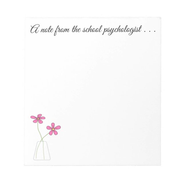 Bloco De Notas Psicólogo Escolar Pequeno Memo Pad (Frente)