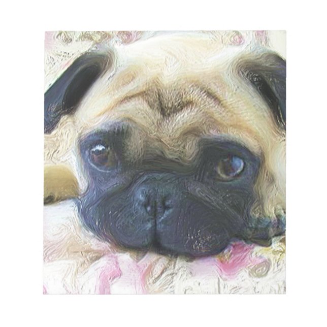 Bloco De Notas Pug dog (Frente)