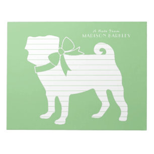 Bloco De Notas Pug Dog Puppy Notepad