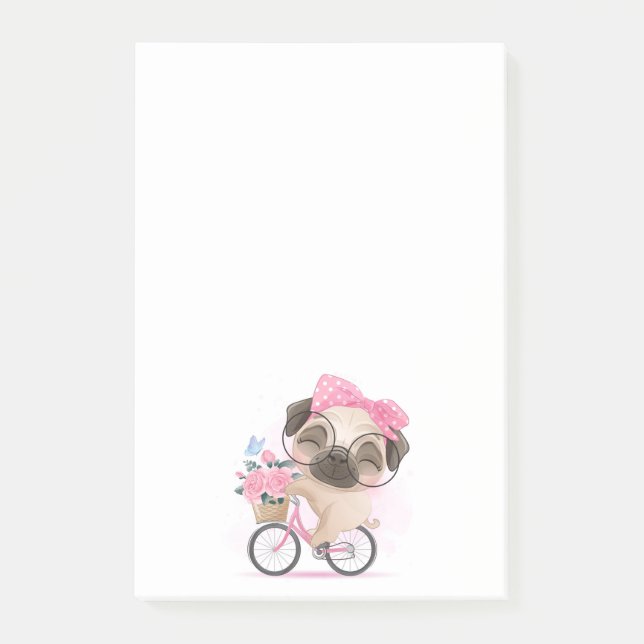 Bloco De Notas Pug Gato (Frente)
