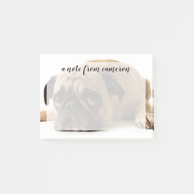 Bloco De Notas Pug Triste (Frente)