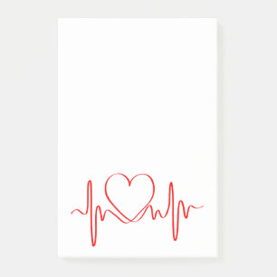 Bloco De Notas Pulsação da Onda ECG Love