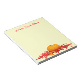 Bloco De Notas Pumpkin and Leaves