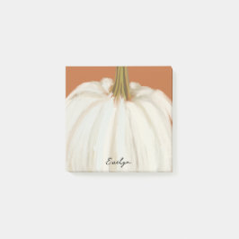 Bloco De Notas Pumpkin Branco Com Nome Personalizado
