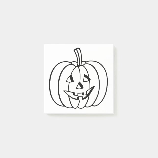 Bloco De Notas Pumpkin De Jack O-Lanterna De Halloween (Frente)
