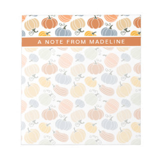 Bloco De Notas Pumpkin Gourd Padrão Colorido