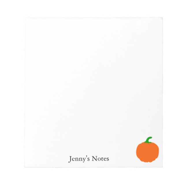 Bloco De Notas Pumpkin Laranja Verde (Frente)