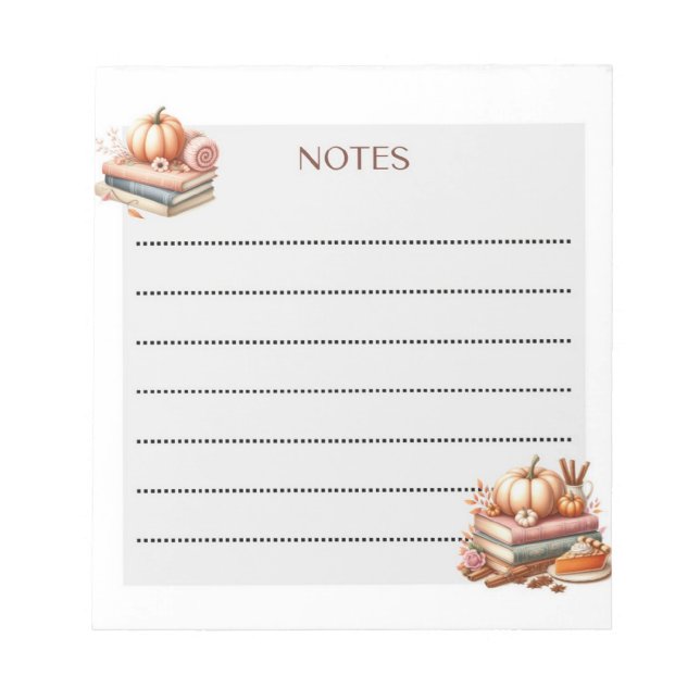 Bloco De Notas Pumpkin & Pages (Frente)