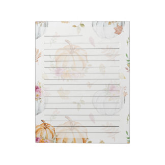 Bloco De Notas Pumpkin Patch Letter Notepad – Autumn Stationery 