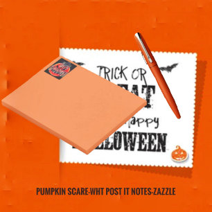 Bloco De Notas Pumpkin Scare-What Notas de Posto