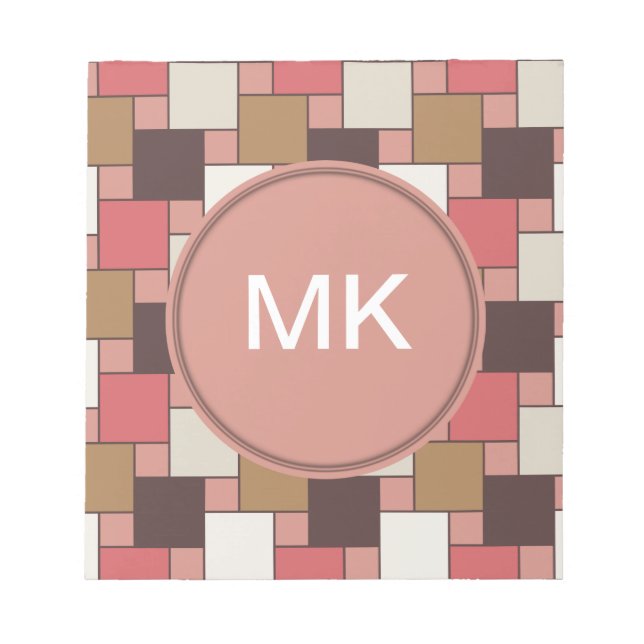 Bloco De Notas Pumpkin Spice Weave Patterno (Frente)