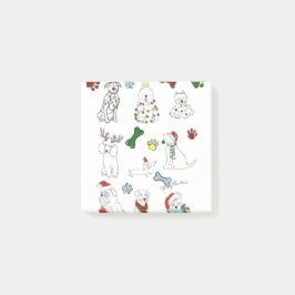 BLOCO DE NOTAS PUPPY XMAS POST - IT