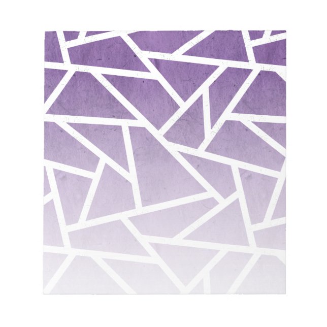 Bloco De Notas Purple and white mosaic pattern (Frente)