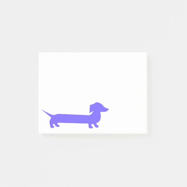 Bloco De Notas Purple Dachshund Cute Doxie (Frente)