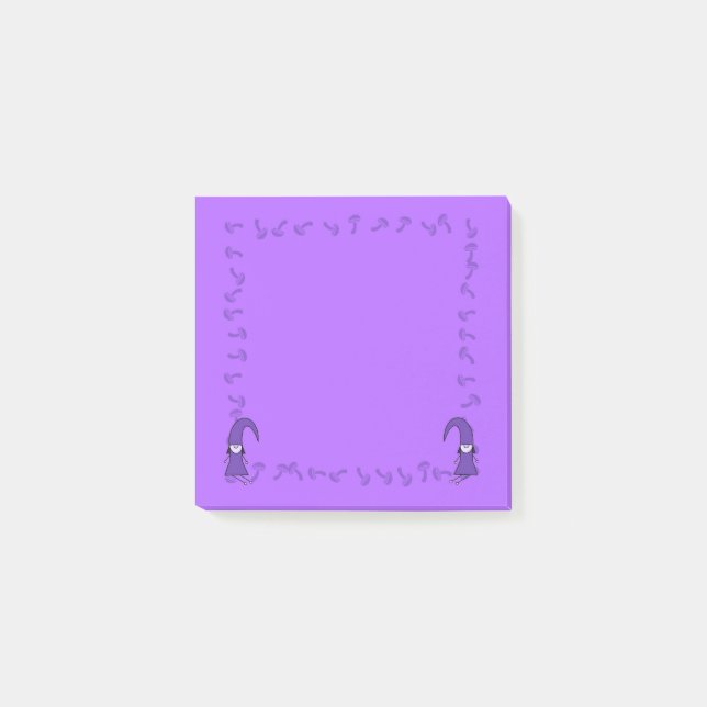 Bloco De Notas Purple Gnomes with Mushrooms (Frente)