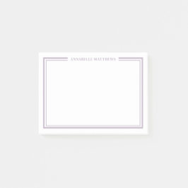Bloco De Notas Purple Minimalist Monogram