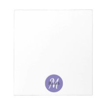 Purple Simple Monogram Classic Trendy
