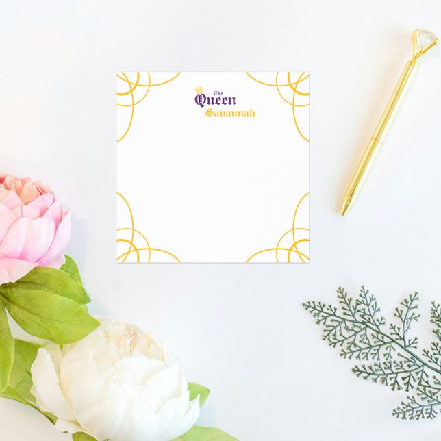 Bloco De Notas Purple The Queen Square Posta Notas (Criador carregado)